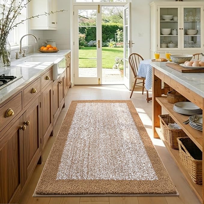 48x32 Large Bathroom Rugs Washable Non Slip, Coffee Bath Mat for Bathroom Floor Tub, Soft Absorbent Quick Dry Mats for Shower, Bathtub,Home Decor