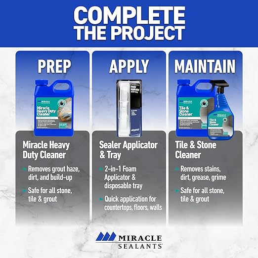Miracle Sealants 511 Seal & Enhance Premium Enhancing Sealer for Stone & Tile, Pint, 6 Pack