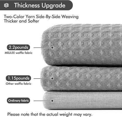 MIULEE Stall Waffle Weave Fabric Stand Up Shower Bath Curtain with 6 Metal Hooks Small Heavy Duty Washable Waterproof Narrow Thick Cloth Half Shower Curtains Set for Bathroom Hotel,W36*L72,Light Grey