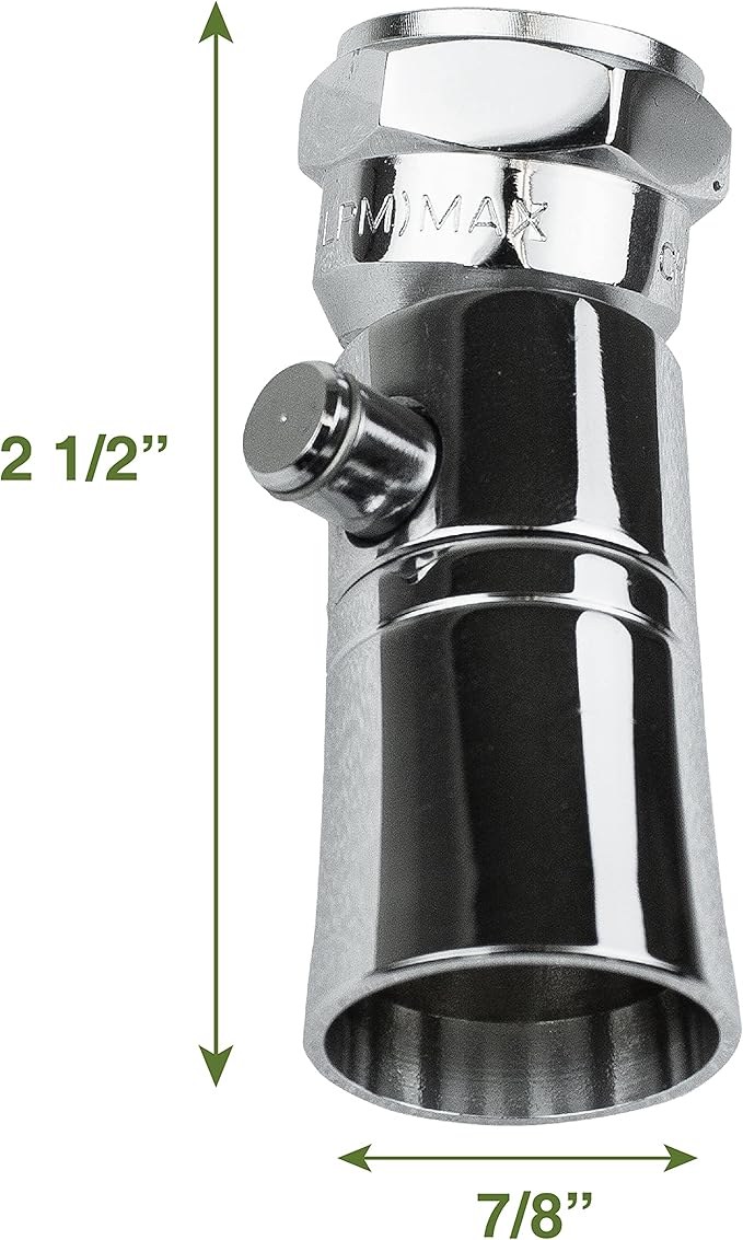 LDR Industries 520 1100CP-18 Water Saving Showerhead with Push Button Flow Control, Chrome Plated Brass