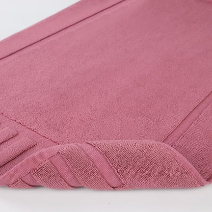 Superior 100% Cotton Bathmat Set, Bath Mats, Bathroom Decor, Shower, Bathtub Essentials, Home Accessories, Washable Rug, No Backing, Heavyweight, Leo Collection, Set of 2, 22" x 35", Rosewood