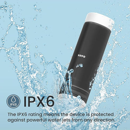 VOVO Go Portable Electric Bidet for Travel - 2 Adjustable Pressure Settings, Compact Handheld Bidet, Ideal for Personal Hygiene & Postpartum Care, Lightweight & Leak-Proof, Made in Korea - Black