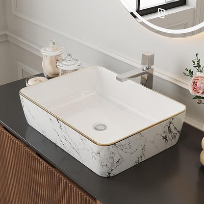36" Modern Floating Bathroom Vanity with Single Sink - Wall Mounted Storage Bathroom Cabinet with Black Sintered Stone Countertop| Large Storage Space & Open Shelves, Dark Wood