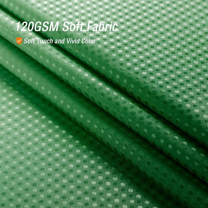 Emerald Green Ombre Fabric Shower Curtain for Bath Decor, 72 x 72 | Emerald Green Gradient Fabric Shower Curtain, Cloth-Textured Bathroom Curtains Shower Set, Water Repellent, Machine Washable