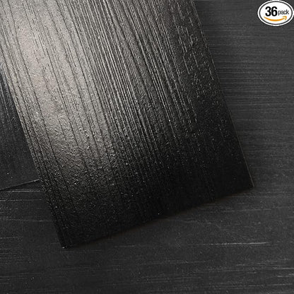 Art3d Wood Texture Peel and Stick Vinyl Floor Planks, 36-Pack, Black | Cover 54 sq.ft, Waterproof, Self-Adhesive, Scratch Resistant, Premium Vinyl, Ideal for Bedroom, Living Room, Kitchen, RV