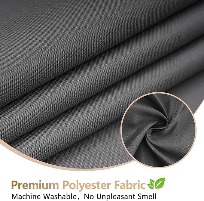 Seenus 72 x 84 inch Extra Long Waterproof Fabric Shower Curtain Liner, Charcoal Grey Cloth Shower Liner with 3 Large Magnets, Bathroom Dark Grey Long Shower Curtain Machine Washable
