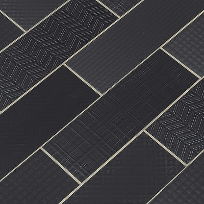 MSI Urbano Ink 4 in. x 12 in. Glossy Ceramic Subway Wall Tile – Bathroom, Kitchen Backsplash, Accent Wall, Shower