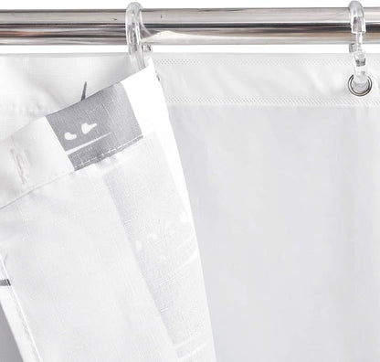 Lush Decor Bird On The Tree Double Swag Shower Curtain with Peva Lining & Rings, Gray, 16 Pieces