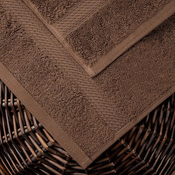 Superior Egyptian Cotton Ultra Plush & Absorbent, 10 Piece Set, Chocolate | Quick Dry, Soft Luxury Towel Set, Bath Essentials, Guest Bath, Spa, 2 Bath, 4 Hand, 4 Face Towels, Madeline Towels