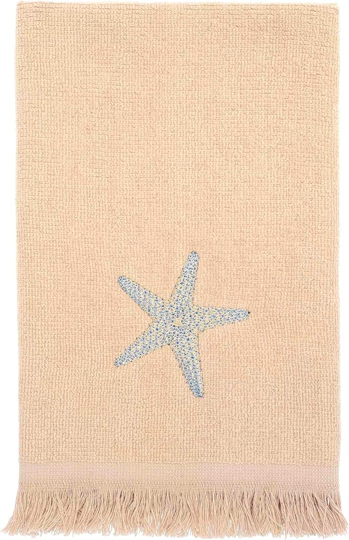 Avanti Linens- Fingertip Towel, Soft & Absorbent Cotton Towel (By the Sea Collection, Rattan)