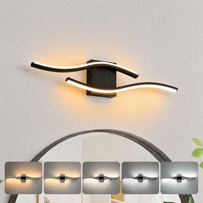 Vanity Light for Bathroom, 23.6 Inch Black LED Dimmable | Bathroom Lights Fixture Over Mirror, 5CCT Adjustable Color Temperatures Modern Wall Sconces for Bathroom Bedroom Living Room