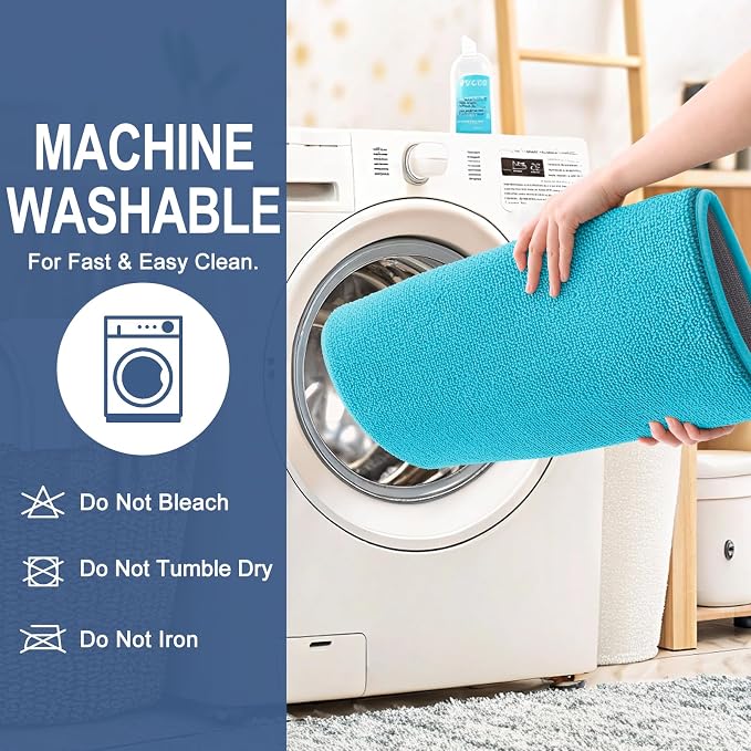 OLANLY Thick Memory Foam Bathroom Rugs 36x24, Absorbent Bath Mat, Aqua Sky | Soft Quick Dry Bath Rugs, Non-Slip, Machine Washable Carpet for Bathroom Floor, Tub and Shower, Home Decor Accessories