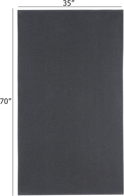 COTTON CRAFT Waffle Bath Sheets - Set of 2 Luxury Euro Spa Waffle Weave Bath Sheet Towels - 100% Ringspun Cotton Bath Sheet - Absorbent Quick Dry Bath Towel Sheet - Oversized 35 inch x 70 inch - Grey