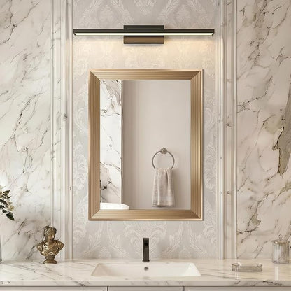 DESBING 18"x24" Gold Bathroom Mirrors for Over Sink | Tempered Glass, Metal Frame, Rectangle Vanity Wall Mirror for Bathroom, Living Room, Bedroom, Horizontally or Vertically