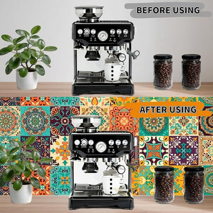 24 PCS Peel and Stick PVC Tile Stickers Waterproof Removable | for Kitchen Bathroom Backsplash, Waterproof Self-Adhesive Removable Decals, Easy DIY Decor, Smooth Surfaces, 5.9.1x5.91in