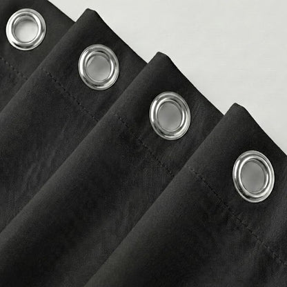 Waterproof Fabric Shower Curtain Liner, TPU Coated, PEVA-Free & Odorless, Hotel Quality, 3 Magnets, Rust-Proof Metal Grommets, Machine Washable, Black, 72x78 Inch