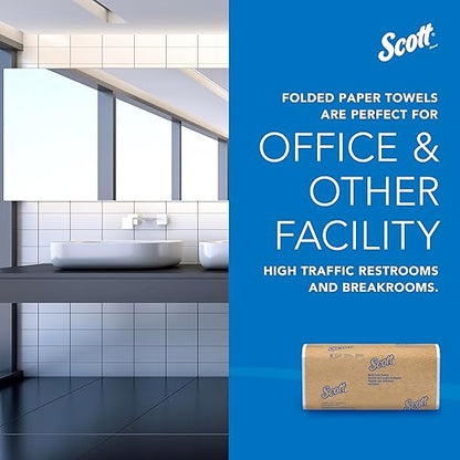 Scott Professional Universal Multifold Paper Towels, Bulk (03650), Absorbency Pockets, White, 9.2"x9.4" Towel, Compressed, Compact Case (250 Sheets/Pack, 12 Packs/Case, 3,000 Sheet Total)