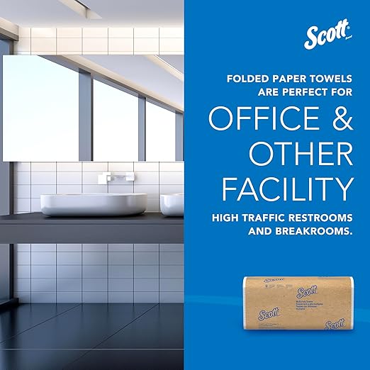 Scott® Universal Multifold Paper Towels, Bulk (01804), with Absorbency Pockets™, 9.2" x 9.4" sheets, Compressed Pack, White (250 Sheets/Pack, 16 Packs/Case, 4,000 Sheets/Case)