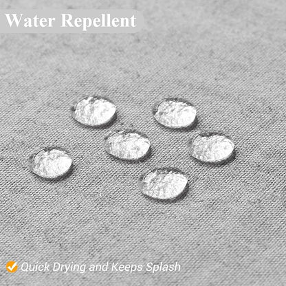 Light Grey Linen Shower Curtain, Cloth Textured Fabric Shower Curtain Set with Hooks, Simple Elegant Modern Farmhouse Country Ultra Thick Bath Curtains for Bathroom,Water Repellent,72x80