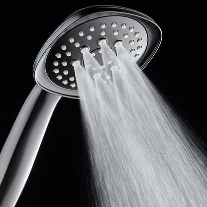 AquaDance, Oil-Rubbed Bronze Luxury Square 6-setting High-Pressure Hand Extra-Long 72" Stainless Steel Hose, Bracket, Solid Brass Fittings, Finish. Premium Handheld Shower Head from Top American