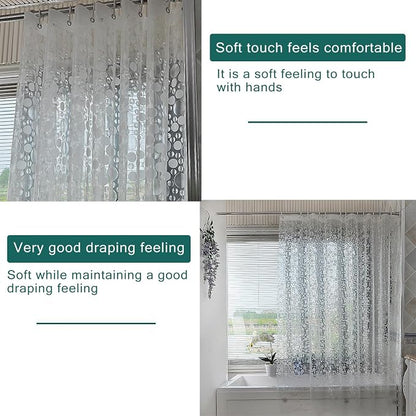 Shower Curtain Liner, 100% Waterproof Peva Shower Curtains with 3 Duty Heavy Bottom Magnets and 12 Rust Proof Grommets, 72x72 Weighted Shower Liner for Shower Stall, Bathtubs