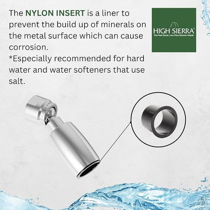 High Sierra® - CLASSIC™ Solid Lead-Free Metal 1.25 GPM Award Winning. Ultra Low Flow Shower Head. Patented Nozzle Never Clogs - Oil Rubbed Bronze Finish