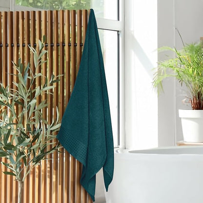 GLAMBURG Ultra Soft 4 Pack Oversized Bath Towel Set 27x54 inches, 100% Cotton Bath Towels, Highly Absorbant Compact Quickdry & Lightweight Towel, Ideal for Gym Travel Camp Pool - Teal