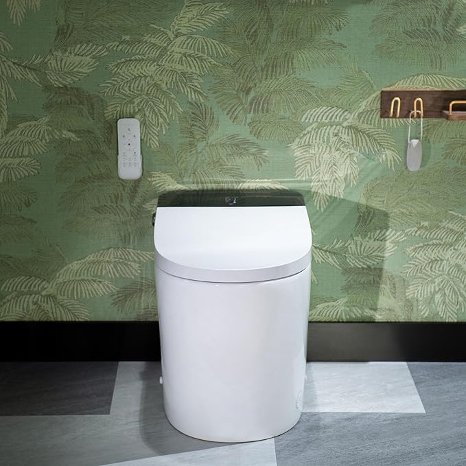 WOODBRIDGE Bidet Smart Toilet with Ultra-quiet&Quick Flush,1000g MaP Flush Score,Foam Shield,ADA Comfort Height,Auto Open/Close,Blackout Flush,Ambient Light,Heated Seat with Fragrance System,GT076
