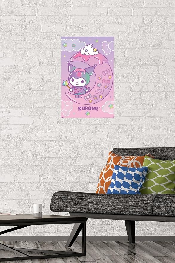 Hello Kitty and Friends: 24 Dreamland - Kuromi Wall Poster, 22.4L" x 14.7W", Premium Unframed Version