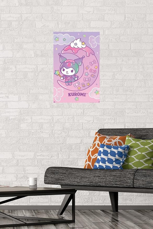 Hello Kitty and Friends: 24 Dreamland - Kuromi Wall Poster, 22.4L" x 14.7W", Premium Unframed Version
