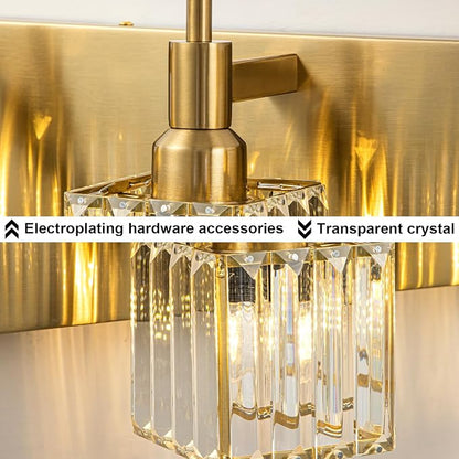 Gold Bathroom Vanity Lights - 3 Lights Crystal Bathroom Lighting Fixtures Over Mirror Modern Gold Crystal Wall Light