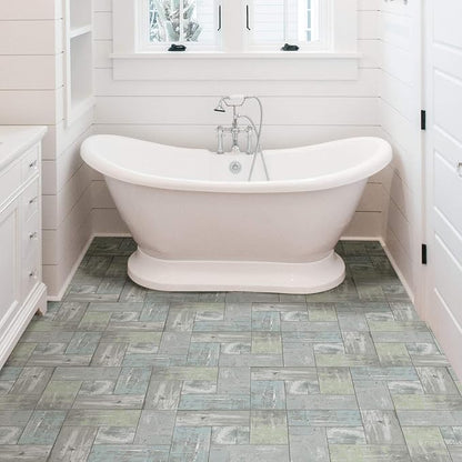 FloorPops FP3290 Boardwalk Peel & Stick Floor Tiles, Grey (Pack of 2)