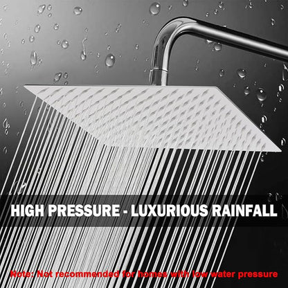 NearMoon Rain Shower Head, High Flow Stainless Steel Rainfall Shower, High Pressure Design, Awesome Shower Experience Even At Low Water Flow (12 Inch Rectangle, Brushed Nickel)