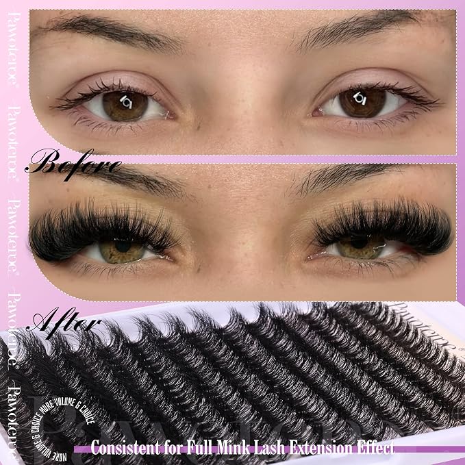 Lash Extension Kit DIY Individual Lash Clusters Kit Full 50D with Lash Bond and Seal and Lash Applicator, 9-16mm Clusters Eyelash Extension Kit at Home (Full 50D, 9-16mm, Kit)