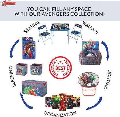 Marvel Avengers Canvas Wall Art – 4-Pack Kids Room Décor, Each Piece 11"x11", Colorful Superhero Wall Hanging for Bedroom, Playroom, or Nursery
