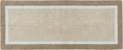 Madison Park Amherst Tufted Bath Rug Cotton Non-Slip, 24 x 60, Blue | Quick Dry, Ultra Soft, Pile, Machine Washable, Absorbent, OEKO-TEX Certified