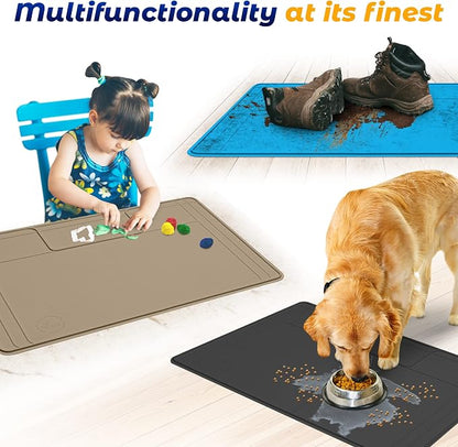 The Original Under Sink Mat - Silicone Waterproof mat, Trimmable, Easy to Clean, Kitchen Cabinet Liner, Under Sink Protector mats, Drip Tray with Lip - 34" x 22" or Smaller
