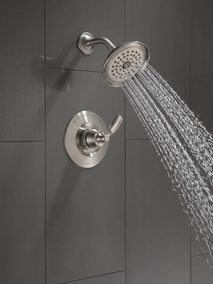 Delta Woodhurst 14 Series Shower Faucet Set, Brushed Nickel Shower Head and Handle Set, Valve Trim Kit, Stainless T14232-SS (Valve Not Included)