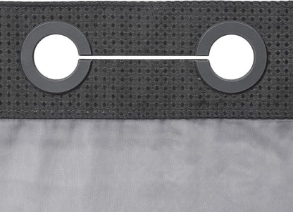 River Dream Waffle No Hook Shower Curtain with Liner,Graphite Grey,71x74 | Dotted Waffle,Snap-in Liner,Heavy Duty,Quick Dry,Mesh Top Window,With Bottom Magnets,Hotel-Grade,Washable,Standard Size