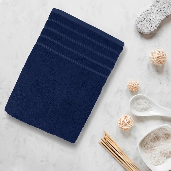 Avalon Towels Bath Towels Set of 4, Size 30 x 60 Inches - 60% Cotton, 40% Viscose Made from Bamboo, Soft and Absorbent, Thin and Quick Drying, Lightweight, Perfect for Daily Use