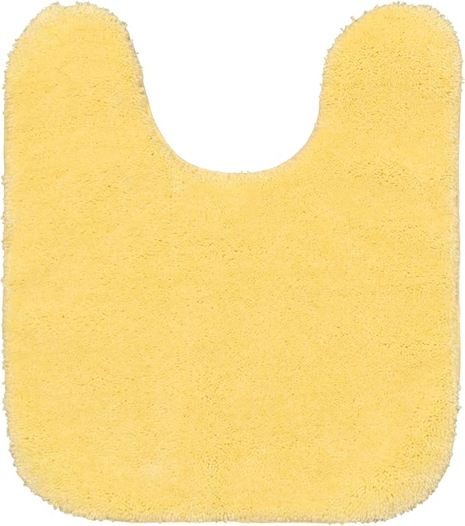 Garland Rug Traditional Nylon Washable Rubber Ducky Yellow 3 Piece Set - Lid, Contour, Bath Rug - Soft, Absorbent, and Stylish for Your Bathroom