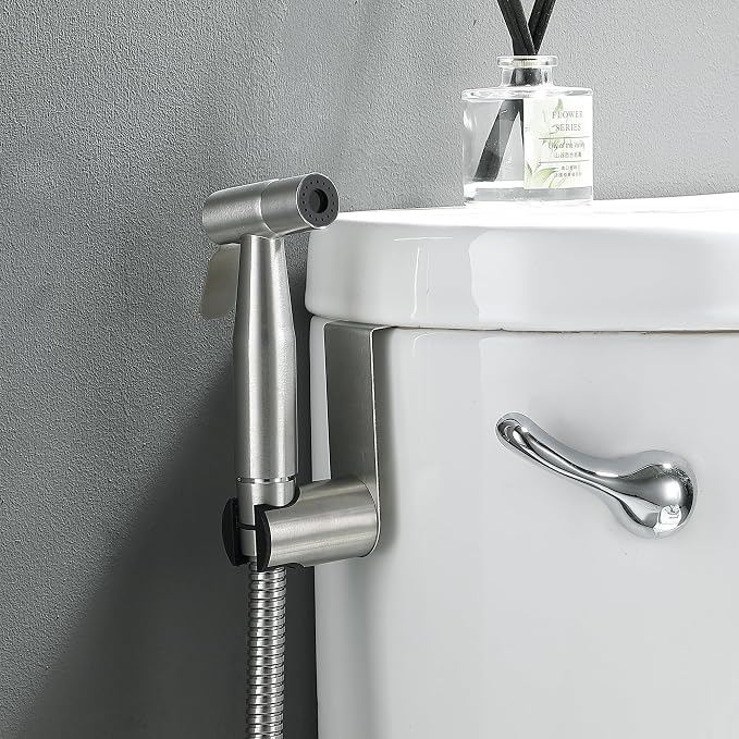 Premium Handheld Bidet Spray for Toilet | Adjustable Water Pressure | Leak-Proof Stainless Steel Toilet Bedit Sprayer | Muslim Shower | Cloth Diaper Washer Extra 1 Bidet Sprayer
