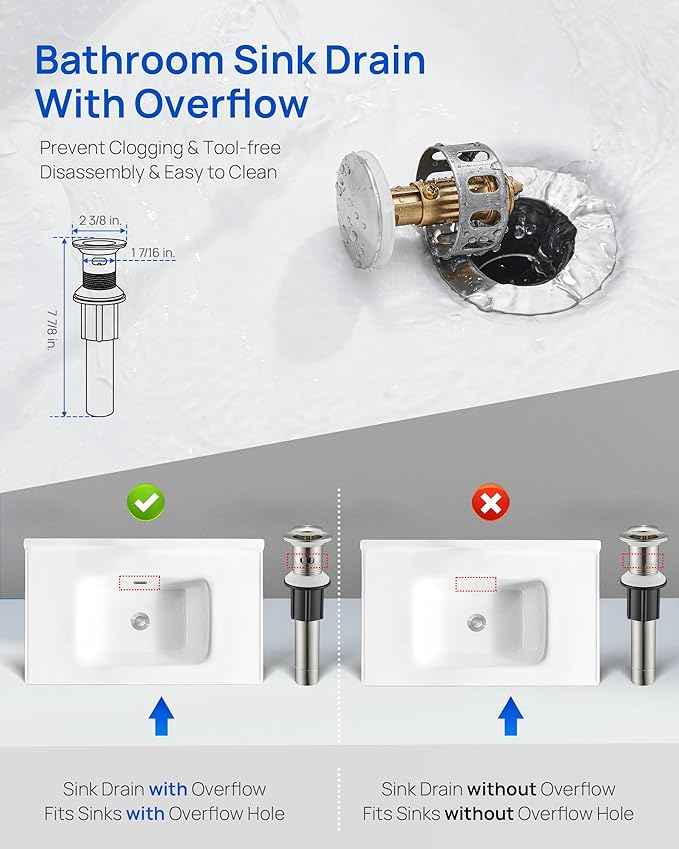 Waterfall Bathroom Sink Faucet Set with Pop Up Drain Stopper & Supply Lines - 4 Inch 2 Handles Centerset Faucet 2 or 3 Hole Lavatory Faucet Bathroom Vanity Mixer Tap Basin Faucets Brushed Nickel
