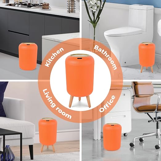 Pukomc Smart Sensor Wastebasket, Convenient and Hygienic Easy to Use | Technology Sensor Waterproof Wastebasket Plastic Trash Can for Kitchen, Bathroom, Bedroom, Living Room, Office and Outdoor