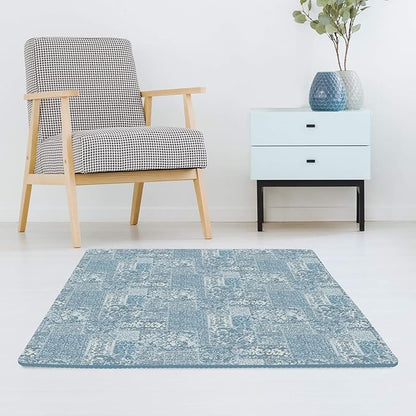 FloorPops Blue Mercado Interlocking Floor Tiles, FP3597