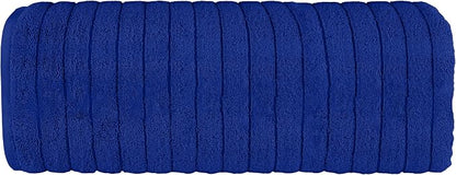 Elegant Comfort 100% Turkish Cotton Corduroy Ribbed Luxury Jumbo Bath Towel Ultra Soft - 35 x 70 Inch - Luxury Spa Premium Hotel Quality Highly Absorbent and Quick Dry Large Bath Towel, Royal Blue