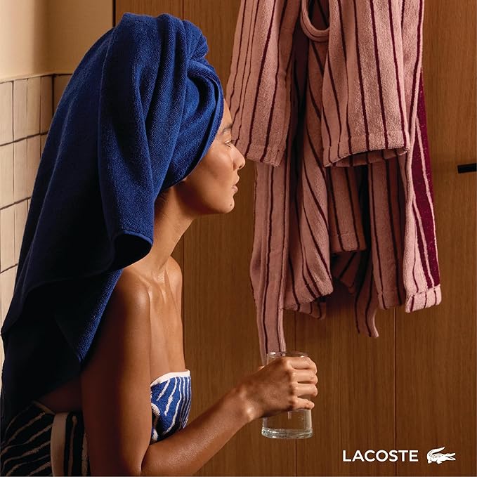 Lacoste Heritage 100% Supima Cotton Tub Mat, Croc Green, 21" x 31" – Highly Absorbent & Quick Drying, Premium Super Soft Bath Towel, Bathroom Essential, Gift for All Occasions, Machine Washable