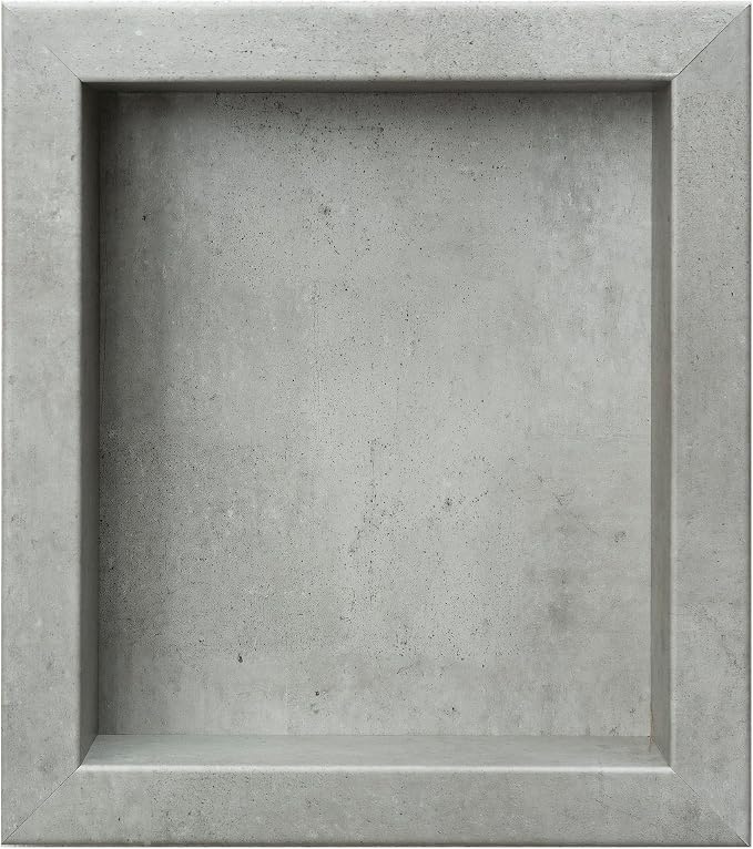 Palisade 17.5 in x 15.5 in Vinyl Shower Niche Frost Nickel | Waterproof Shower Insert