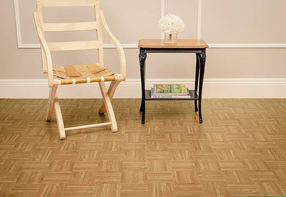 Nexus Self Adhesive 12-Inch Vinyl Floor Tiles, 20 Tiles - 12" x 12", Oak Parquet Pattern - Peel & Stick, DIY Flooring for Kitchen, Dining Room, Bedrooms & Bathrooms by Achim Home Decor