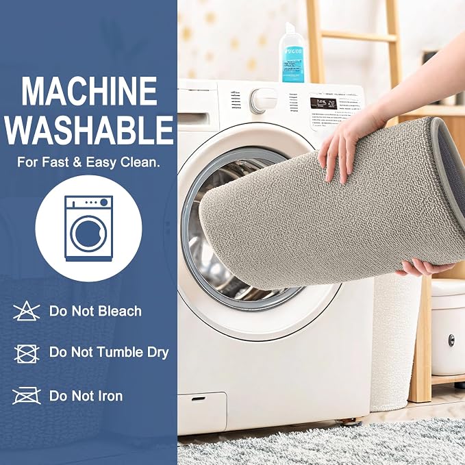 OLANLY Memory Foam Bathroom Runner Rugs 70x24, Long Bath Mats, Warm Taupe | Soft Quick Dry Bath Rugs, Non-Slip, Absorbent Machine Washable Mat for Bathroom Floor, Tub and Shower, Home Decor Accessories